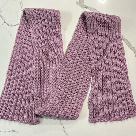 Shrinking Violet | Girls Cable Knit Purple Silver Glitter Sweater Dress - Picture 10 of 15